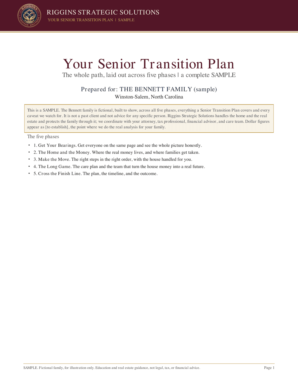 Your Senior Transition Plan preview